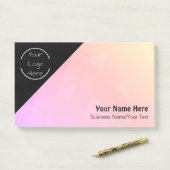 Persoonlijk Logo - Tekstnotities Post-it® Notes (Op bureau)