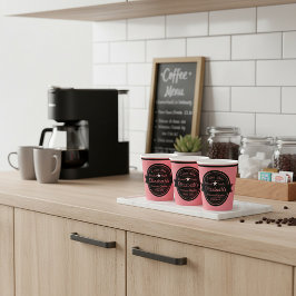 Persoonlijk logo van koffiezaak op papieren bekert bekers