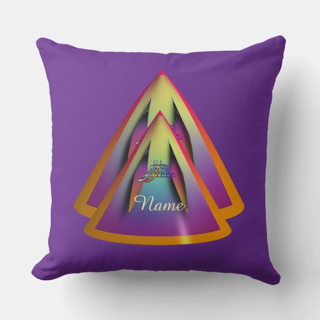 Persoonlijk logo verblindende dubbele piramide keg kussen (Voorkant)