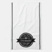 Persoonlijk logo voor coffeeshop theedoek (Verticaal)