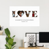 Persoonlijk Love Heart 4-fotoprinterposter Poster (Thuiskantoor)
