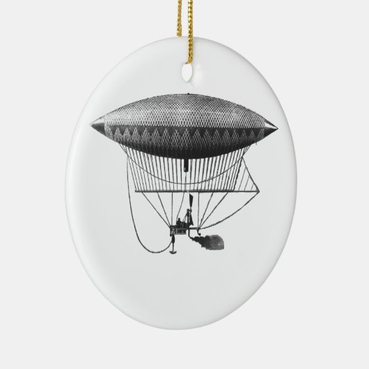 Persoonlijk luchtschip keramisch ornament (Rechts)