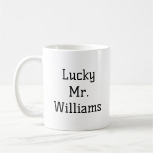 Persoonlijk Lucky Mr-cadeau voor verloofde Funniek Koffiemok