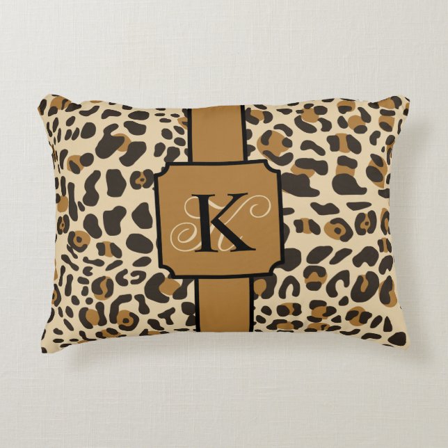 Persoonlijk luipaard jaguar dierprintpatroon accent kussen (Voorkant)