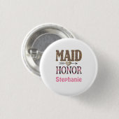 Persoonlijk Luipaardprint Geschenk voor Bruidsmeis Ronde Button 3,2 Cm (Voorkant /achterkant)