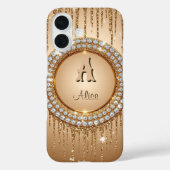 Persoonlijk luxe monogramontwerp Case-Mate iPhone case (Achterkant)
