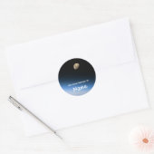 Persoonlijk Maan Boeklabel Ronde Sticker (Envelop)