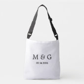Persoonlijk Maatwerk Monogram en Datum Crossbody Tas (Voorkant)
