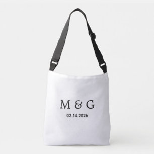 Persoonlijk Maatwerk Monogram en Datum Crossbody Tas