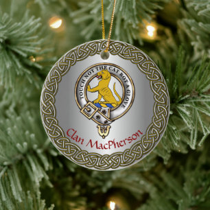 Persoonlijk MacPherson Clan Badge/Tartan Distel Keramisch Ornament