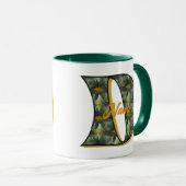Persoonlijk Madeliefjes Monogram Initiaal D Mok (Voorkant rechts)