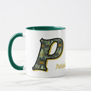 Persoonlijk Madeliefjes Monogram Initiaal P Mok