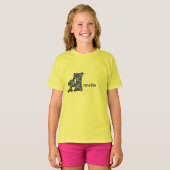 Persoonlijk madeliefjesmonogram Initiaal A T-shirt (Voorkant volledig)