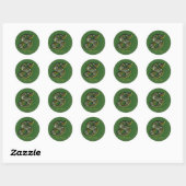 Persoonlijk madeliefjesmonogram initiaal S Ronde Sticker (Vel)