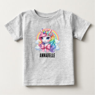 Persoonlijk Magisch Regenboog Eenhoorn Baby T-Shir