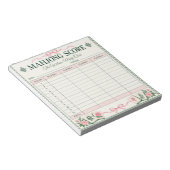 Persoonlijk Mahjong-scoreblad Notitieblok (Schuin)