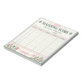 Persoonlijk Mahjong-scoreblad Notitieblok (Linkerzijde)