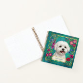 Persoonlijk Maltezer hond Teal Notitieboek (Binnen)