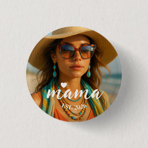 Persoonlijk Mama Est Jaar Aangepast Cadeau Voor Mo Ronde Button 3,2 Cm