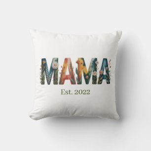 Persoonlijk Mama Est Jaar Bloem Cadeau Moeder Kussen