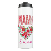 Persoonlijk Mama Hart Bloemen Aangepast Cadeau