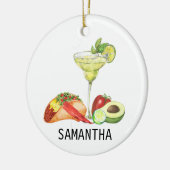 Persoonlijk Margarita Mexican Food Taco Lover Keramisch Ornament (Links)