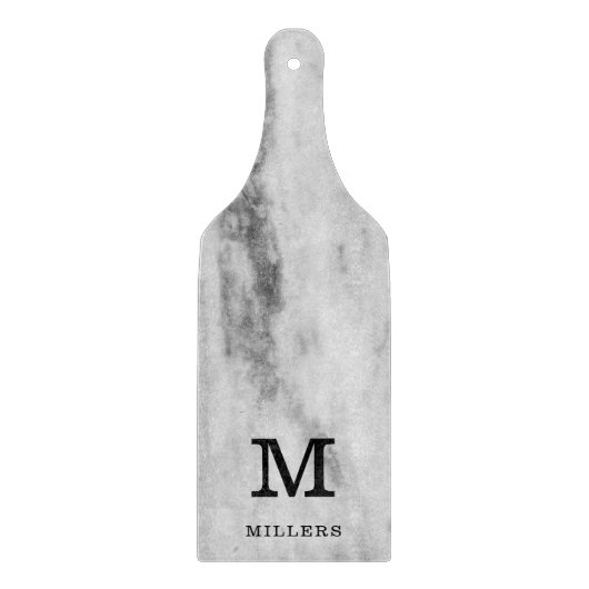 Persoonlijk marmer Pattern Afdrukmonogram Snijplank (Voorkant)