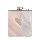 Persoonlijk Marmer Schrift Monogram en Naam Cadeau Heupfles (Achterkant)