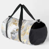 Persoonlijk marmeren monogram modern plunjezak (Rechterhoek)