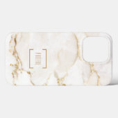 Persoonlijk marmeren naam met goudeffect Case-Mate iPhone case (Achterkant (horizontaal))