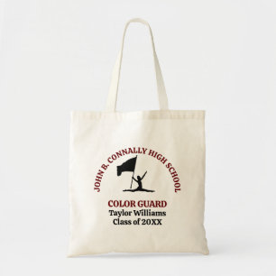 Persoonlijk Maroon High School Color Guard Tote Bag