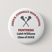 Persoonlijk Maroon High School Lacrosse Team Ronde Button 5,7 Cm (Voorkant)
