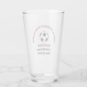 Persoonlijk Maroon High School Voetbalteam Glas (Achterkant)