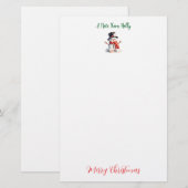 Persoonlijk Marshmallow Sneeuwmannen Briefpapier (Voorkant / Achterkant)