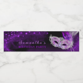 Persoonlijk Masquerade Feest Waterfles Label Etiket