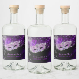 Persoonlijk Masquerade Feest Waterfles Label Likeurfles Etiket