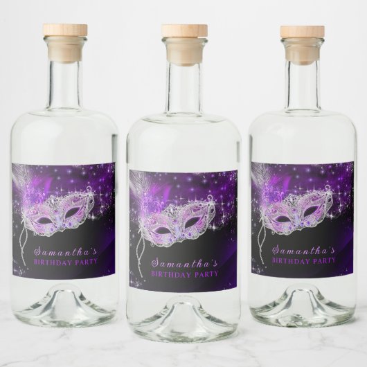 Persoonlijk Masquerade Feest Waterfles Label Likeurfles Etiket (Flessen)