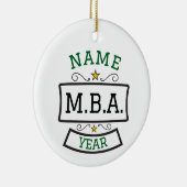 Persoonlijk MBA-cadeau voor afstuderen Keramisch Ornament (Rechts)