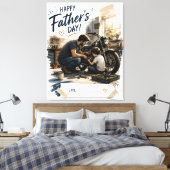 Persoonlijk mechanisch vader vaderdag canvas afdruk (Insitu (Slaapkamer))