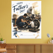 Persoonlijk mechanisch vader vaderdag canvas afdruk (Insitu (Woonkamer))