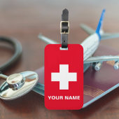 Persoonlijk medisch alarm rood Bagagelabel