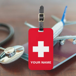 Persoonlijk medisch alarm rood Bagagelabel