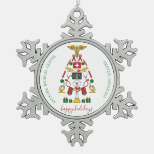 Persoonlijk Medisch Centrum voor Bedrijven Tin Sneeuwvlok Ornament