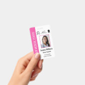 Persoonlijk medisch gecertificeerd personeel Roze Badge (Handheld)
