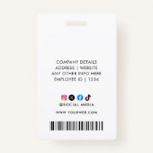 Persoonlijk medisch medewerker Foto ID-kaart Badge (Achterkant)