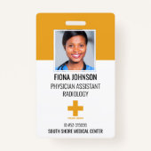 Persoonlijk medisch medewerker Logo Foto ID-kaart Badge (Voorkant)