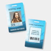 Persoonlijk medisch personeel foto ID-badge Badge (Voor- en achterkant)