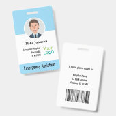 Persoonlijk medisch personeel foto ID-badge Badge (Voor- en achterkant)