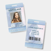 Persoonlijk medisch personeel foto ID-badge Badge (Voor- en achterkant)
