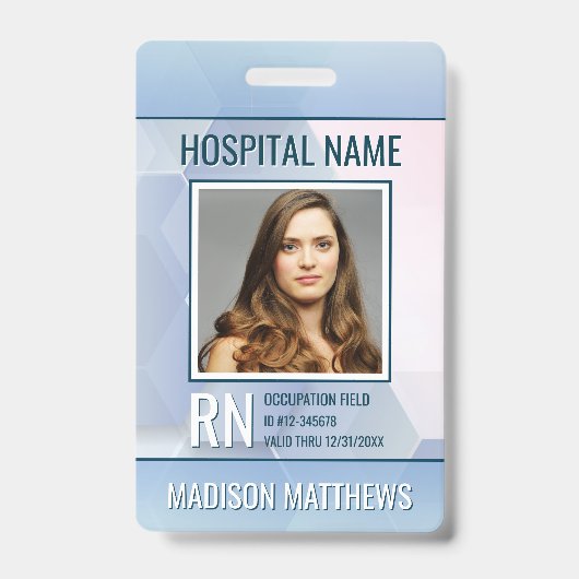 Persoonlijk medisch personeel foto ID-badge Badge (Voorzijde)